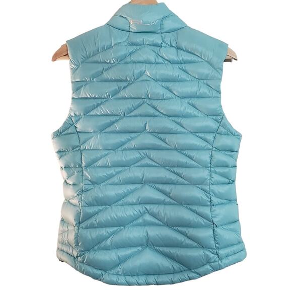 RLX RALPH LAUREN Women's Size Medium Down Quilted Puffer Vest Aqua in VGUC - Picture 5 of 10